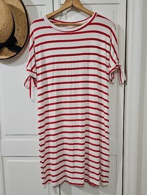 1.4.3. Story by Line Up Red and White Striped Dress